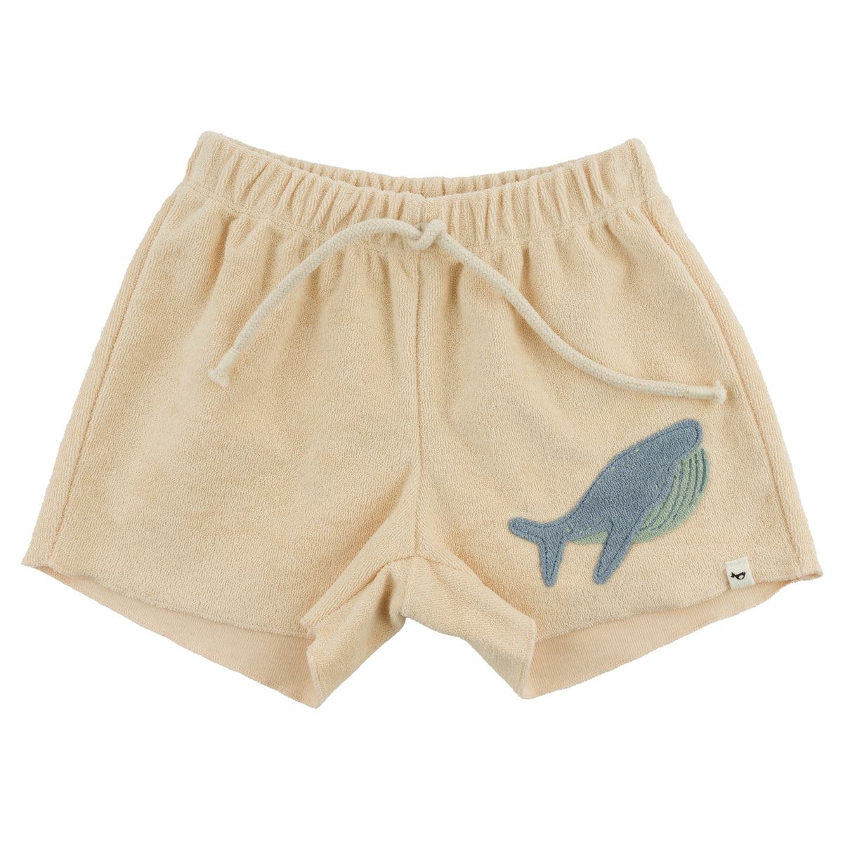 oh baby! Charlie Short - Whale Applique - Buff