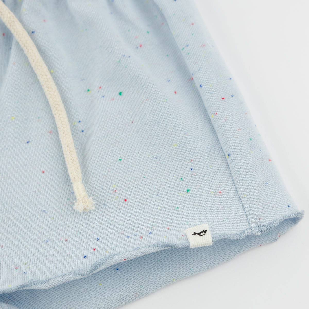 oh baby! Charlie Short - Confetti Slub - Sky Blue - Close Up