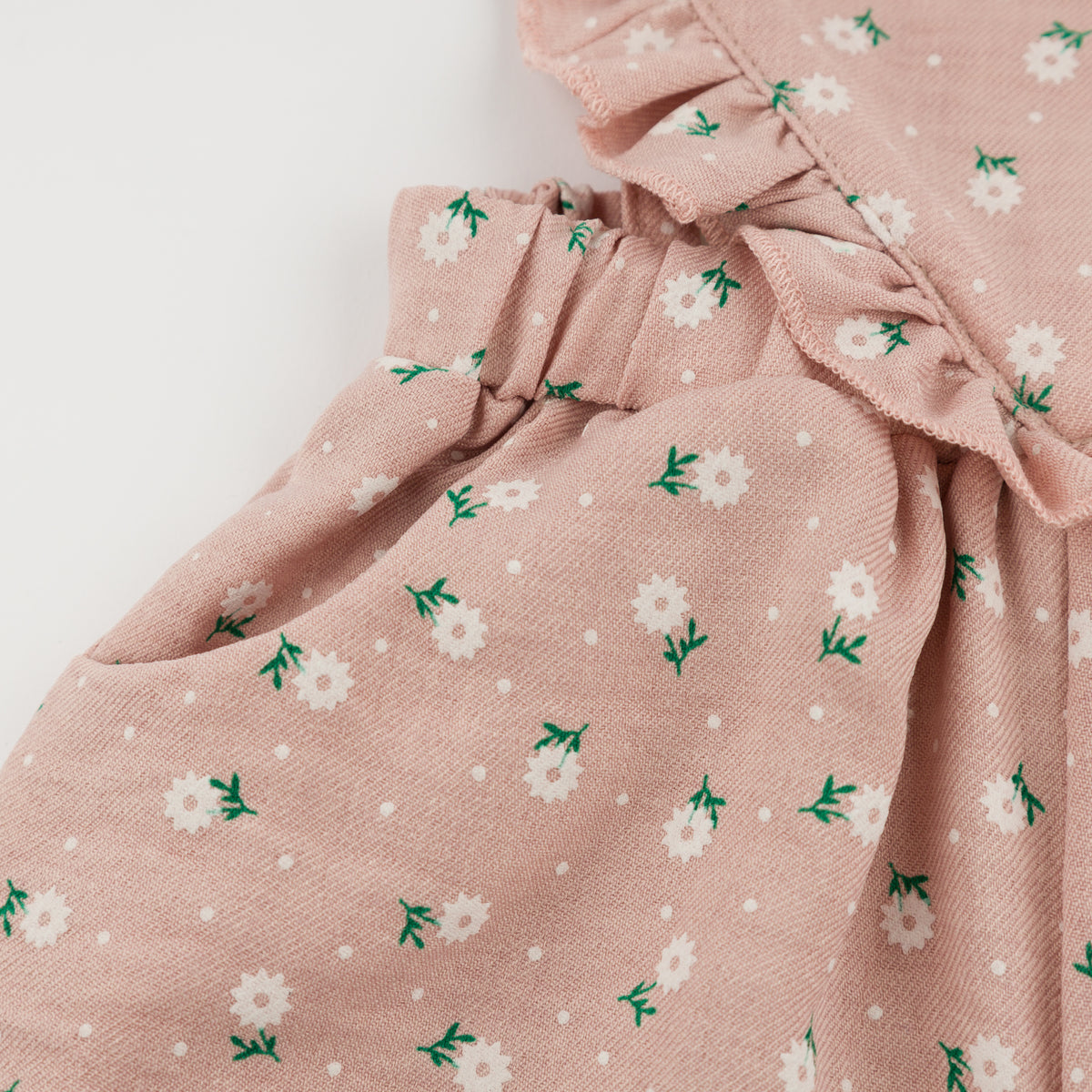 oh baby! Darling Romper - Sunburst Flower Print - Blush - Side