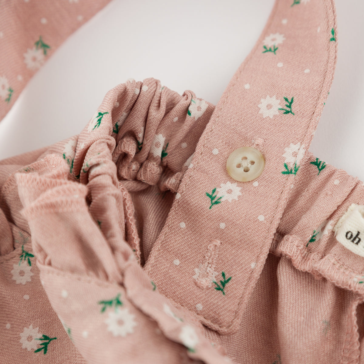 oh baby! Darling Romper - Sunburst Flower Print - Blush - Button