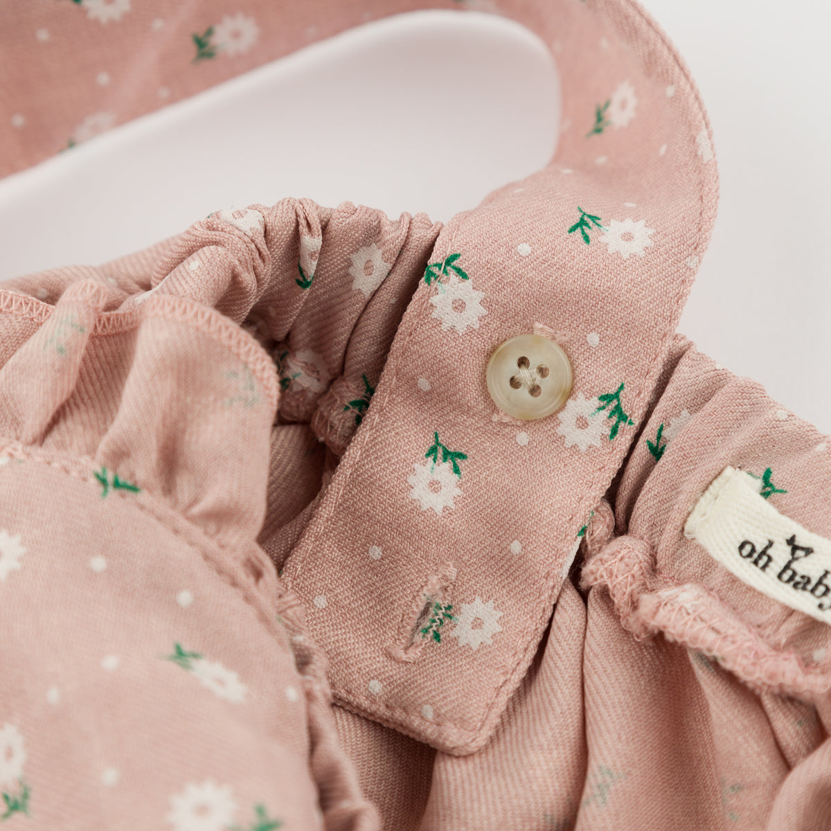 oh baby! Darling Skirtall - Sunburst Flower Print - Blush - Button