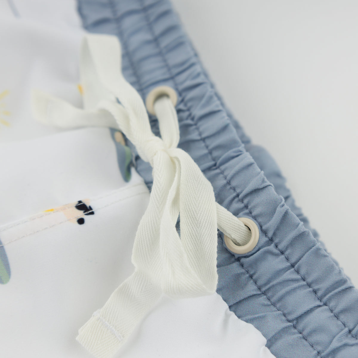 oh baby! Malibu Board Shorts - Surfing Dog Print - Oyster - Ties