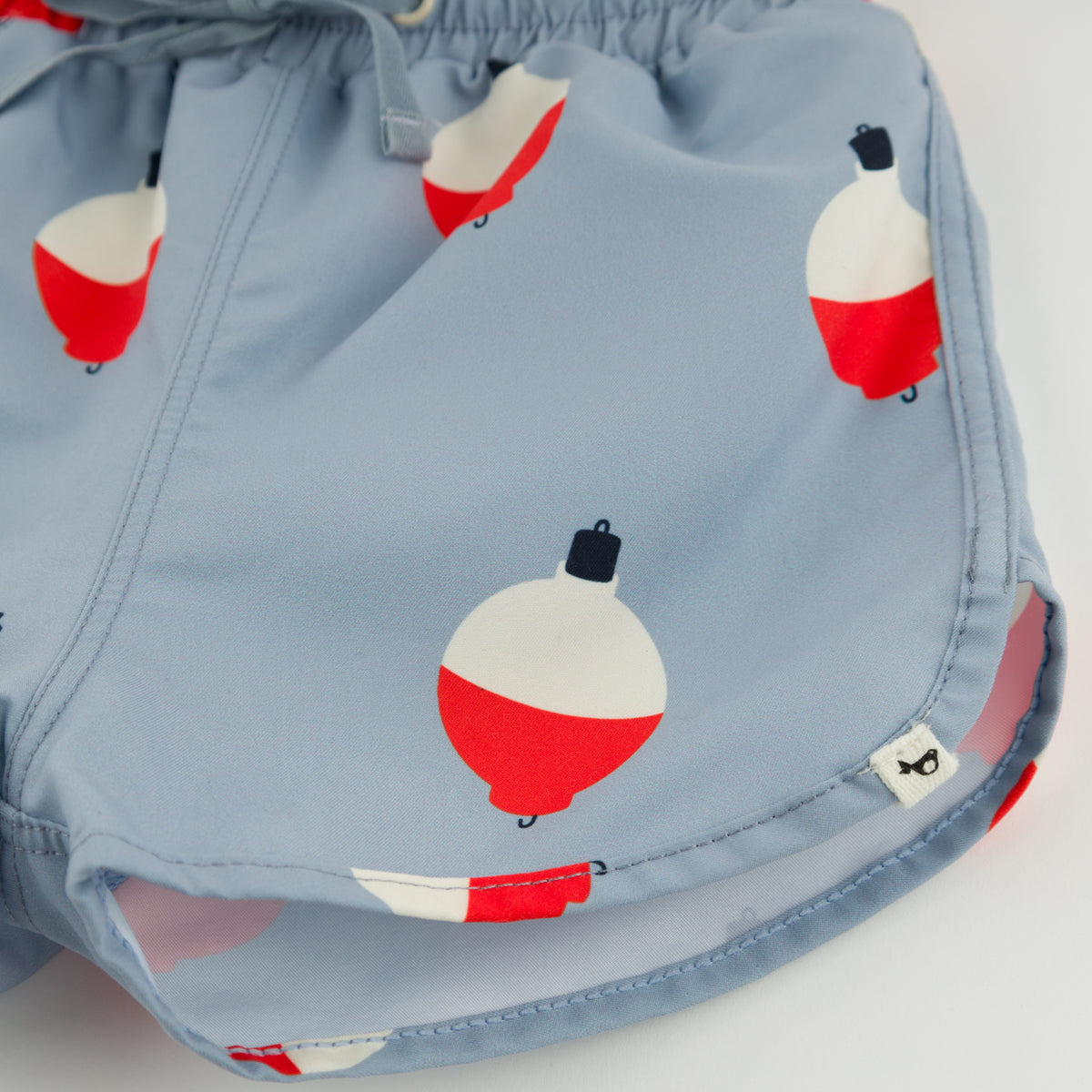 oh baby! Malibu Board Shorts - Bobbers Print - Fog - Bottom