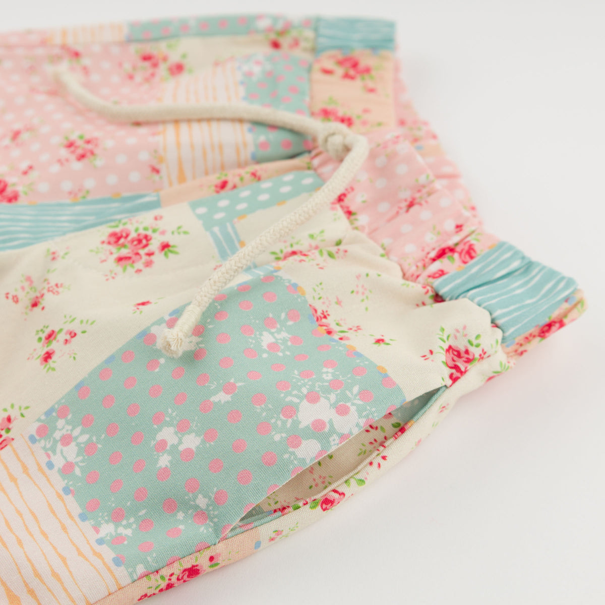 oh baby! Austen Ruffle Pant - Floral Patchwork - Side pocket and ties