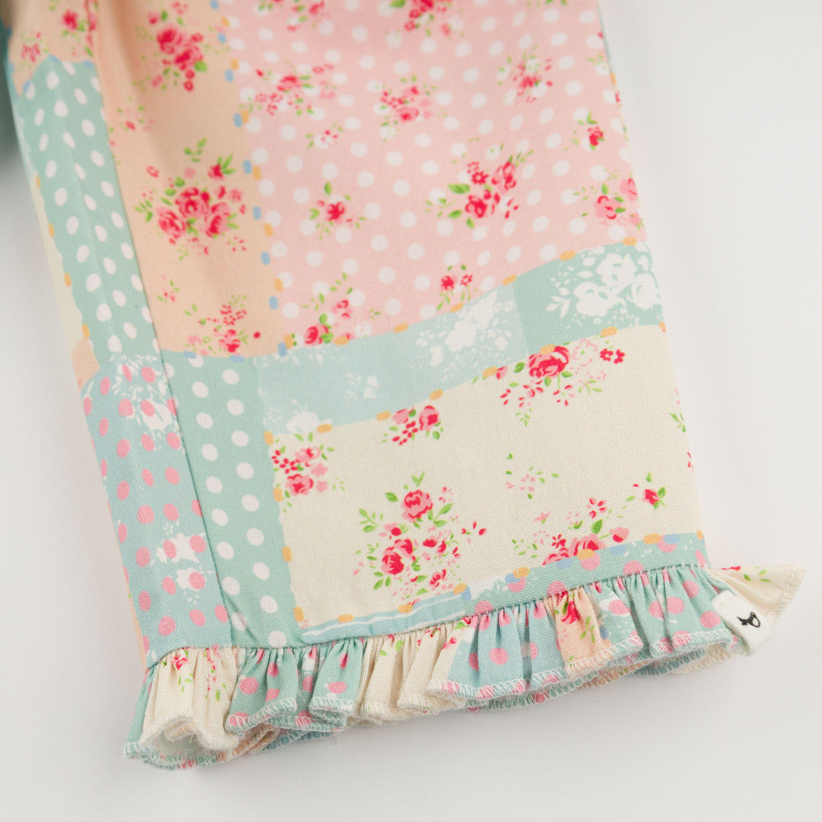 oh baby! Austen Ruffle Pant - Floral Patchwork - Ruffle trim