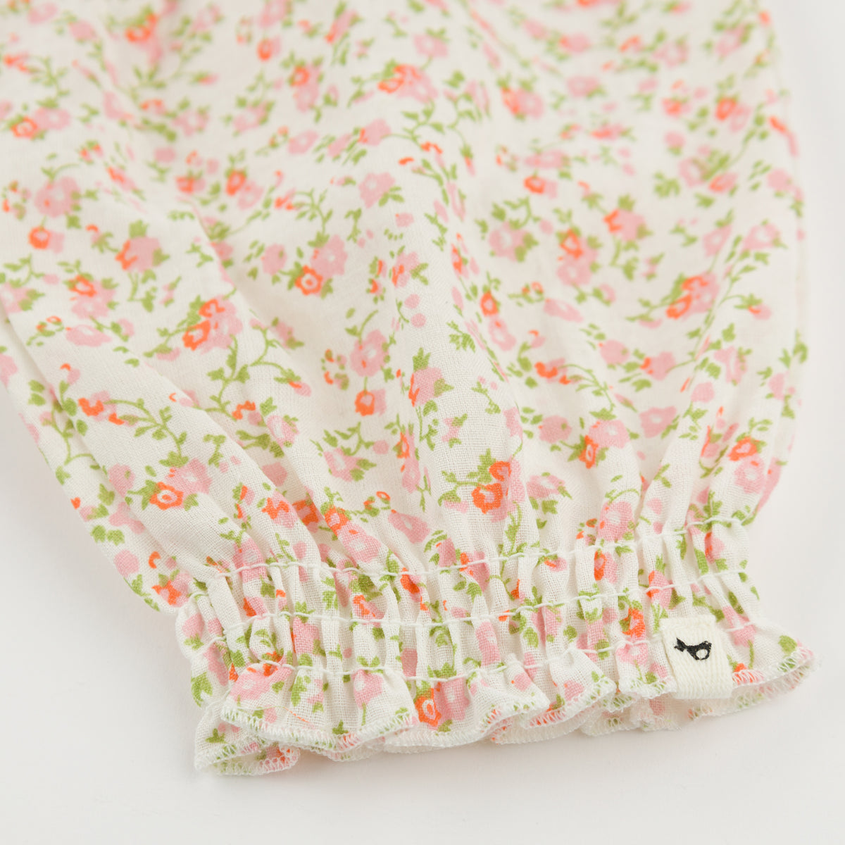 oh baby! Olivia Smock Pant - Poppy Sprig - Blush - Bottom of the Leg