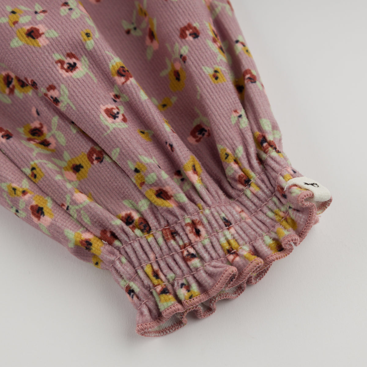 oh baby! Olivia Smocked Pant - Harvest Bloom - Dusty Pink - Bottom Elastic