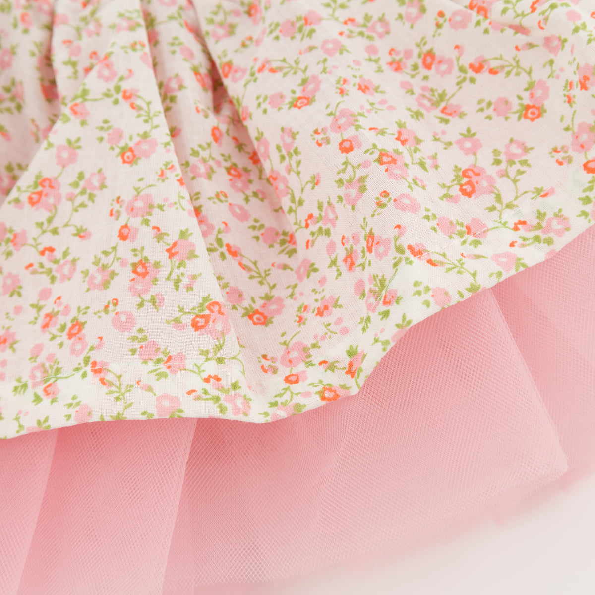 oh baby! Flora Skirt - Poppy Sprig Bunnies Applique - Blush - Tutu Underlay