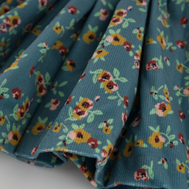 oh baby! Flora Skirt - Harvest Bloom - Teal - Close Up