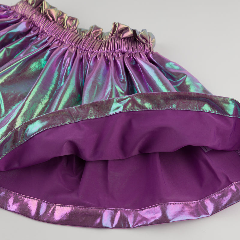 oh baby! Metallic Flora Skirt - Iridescent Pink - Inside