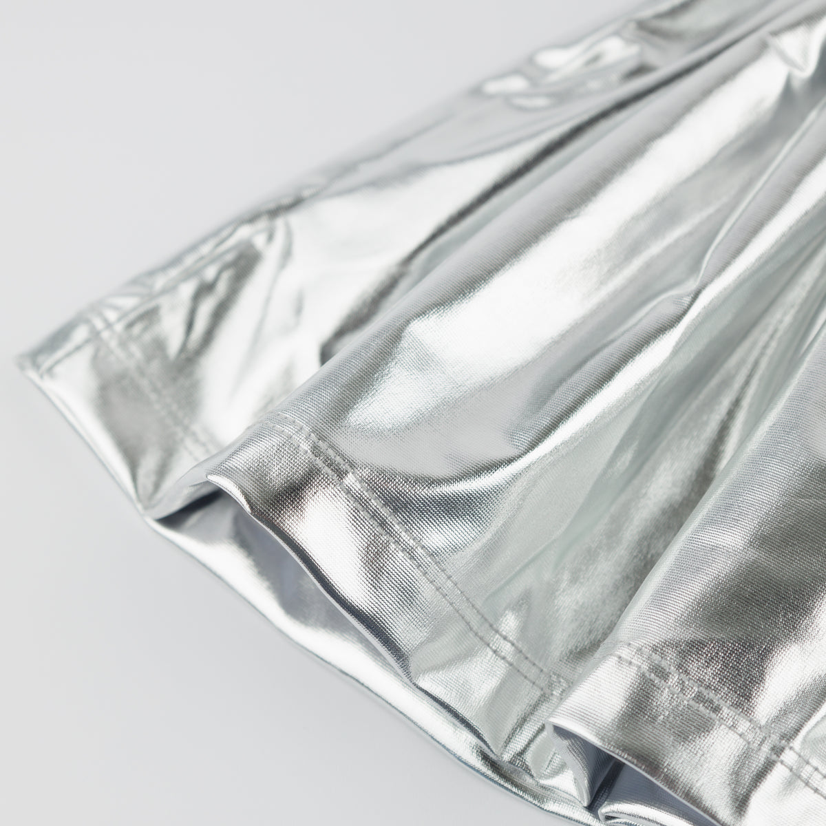 oh baby! Metallic Flora Skirt - Silver - Bottom Hem