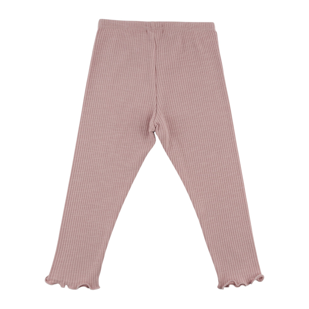 oh baby! Mini Rib Lettuce Edge Leggings - Dusty Lilac - Back
