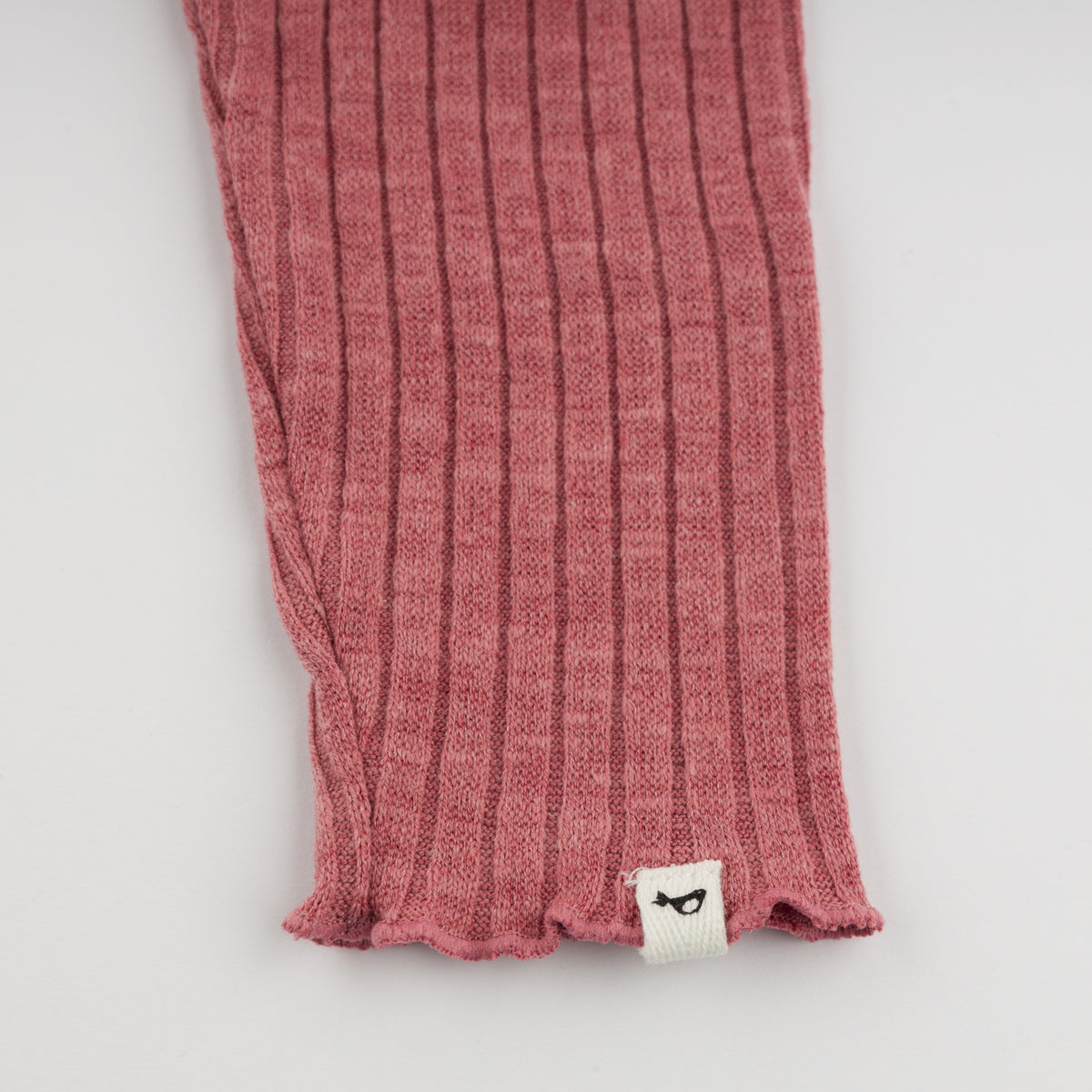 oh baby! Leggings - Wide Rib Lettuce Edge - Berry - Trim