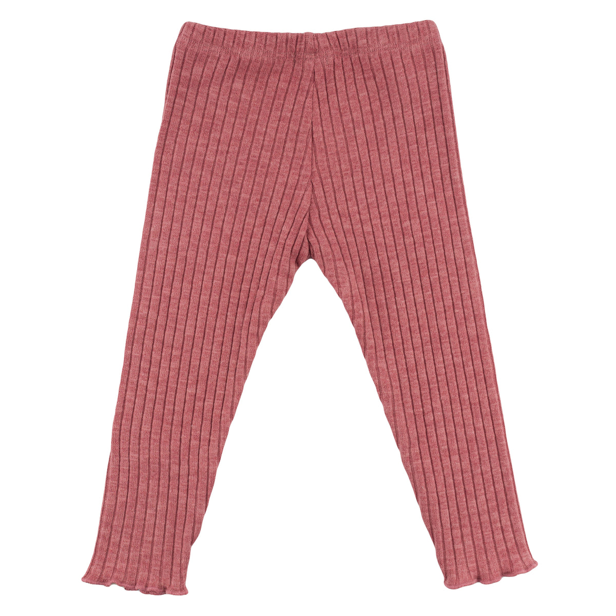 oh baby! Leggings - Wide Rib Lettuce Edge - Berry - Back