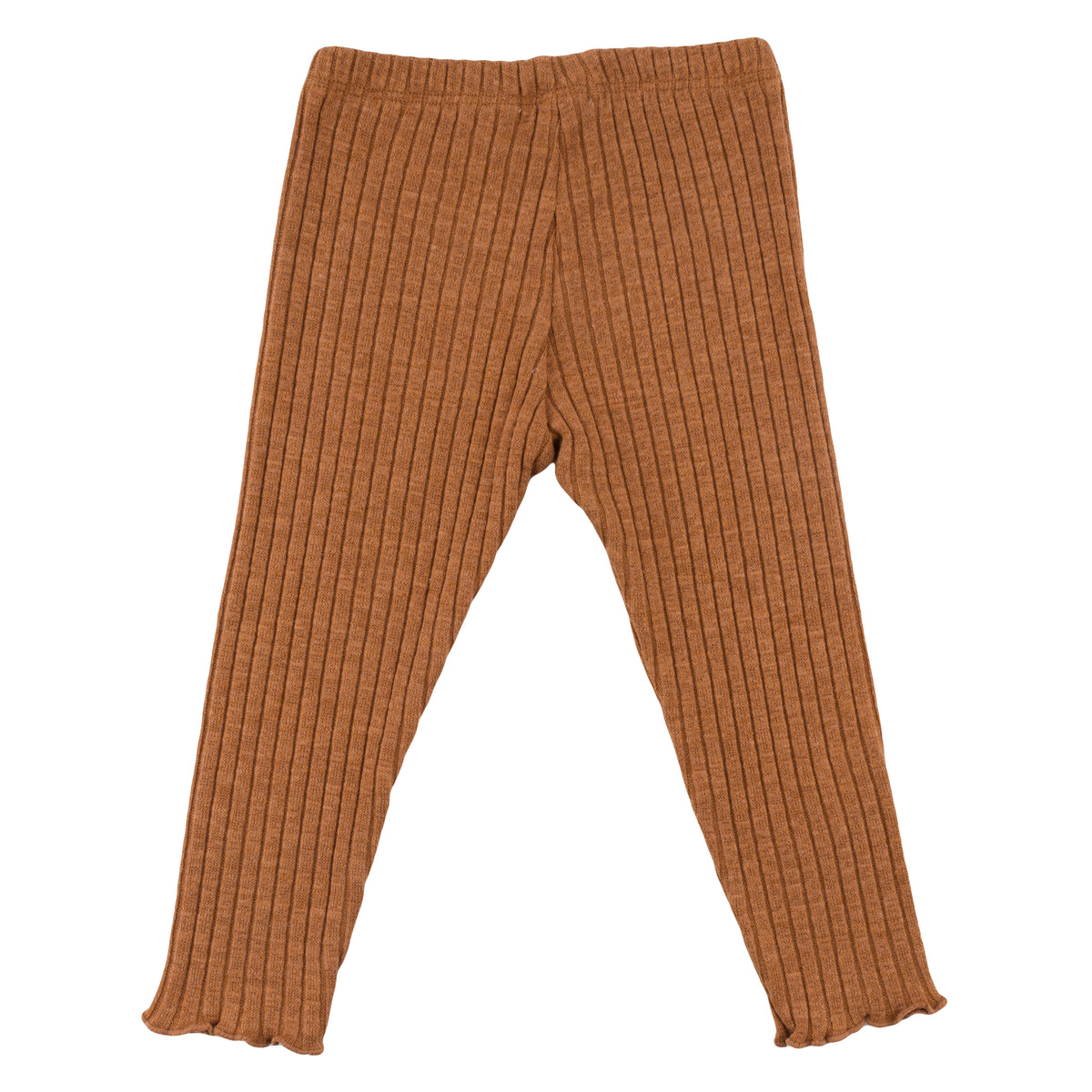 oh baby! Leggings - Wide Rib Lettuce Edge - Clay - Back