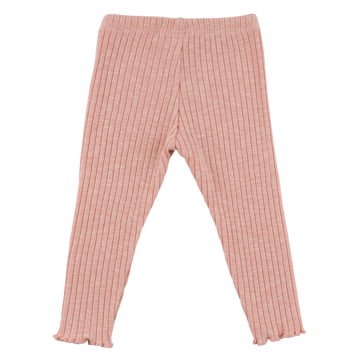 oh baby! Leggings - Wide Rib Lettuce Edge - Pink - Back