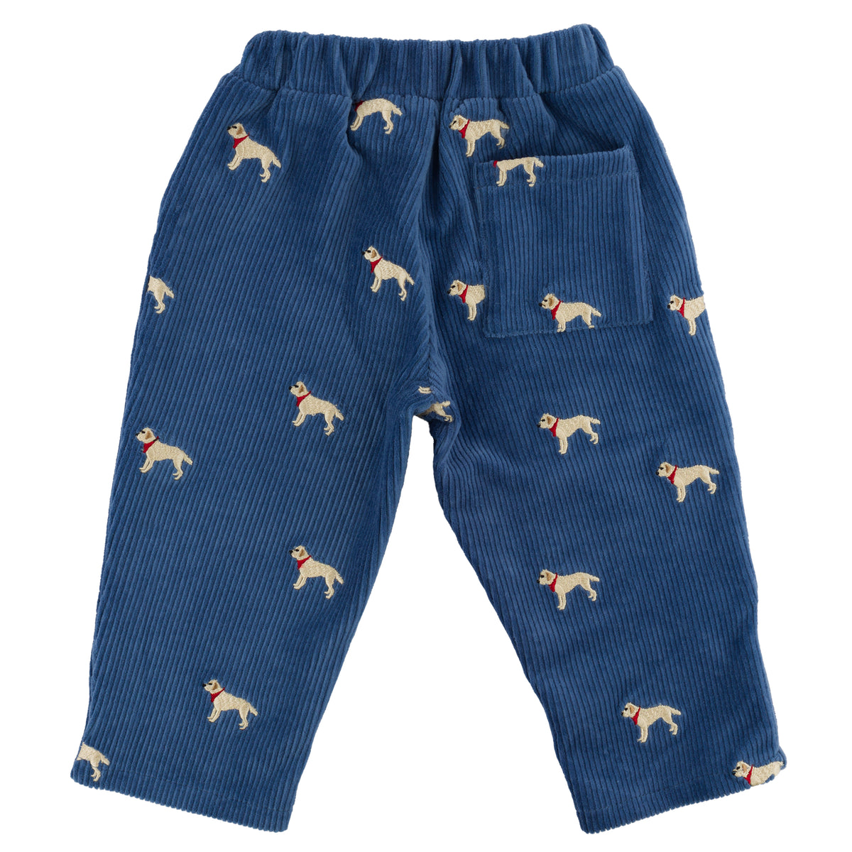 oh baby! Wide Leg Corduroy Jeans - Labs Embroidered - Denim