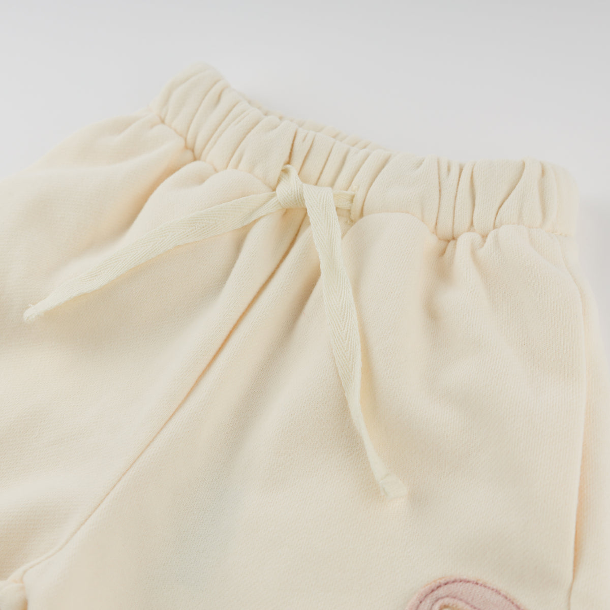 oh baby! City Joggers - Bow Applique - Sugar Cookie - Tie Waist