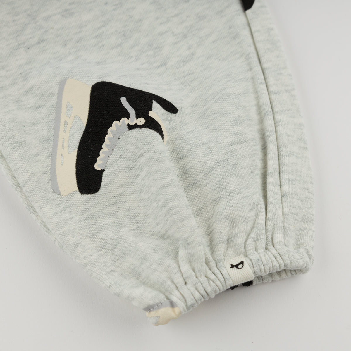 oh baby! City Jogger - Hockey Skate Large Print - Heather Gray - Ankle Elastic