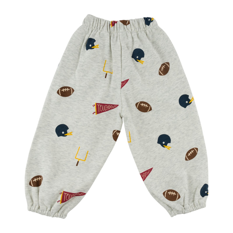 oh baby! City Joggers - Football Print - Heather Gray - Back