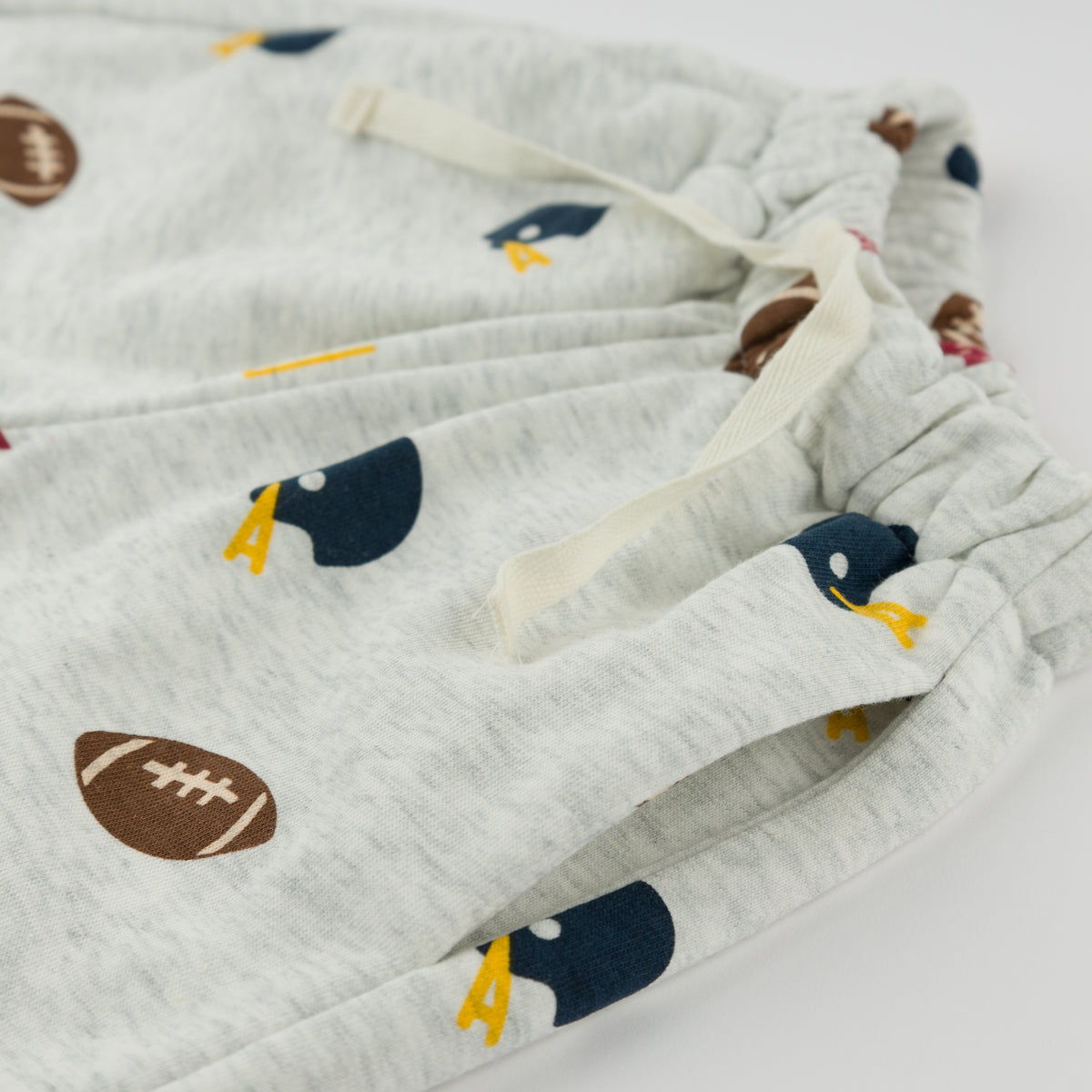 oh baby! City Joggers - Football Print - Heather Gray - Waist