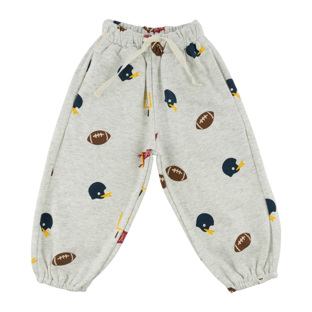 oh baby! City Joggers - Football Print - Heather Gray
