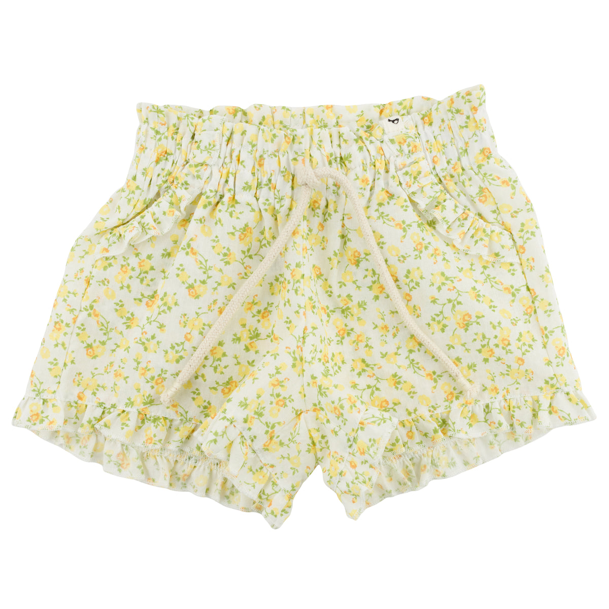 oh baby! Delilah Ruffle Short - Poppy Sprig - Lemon