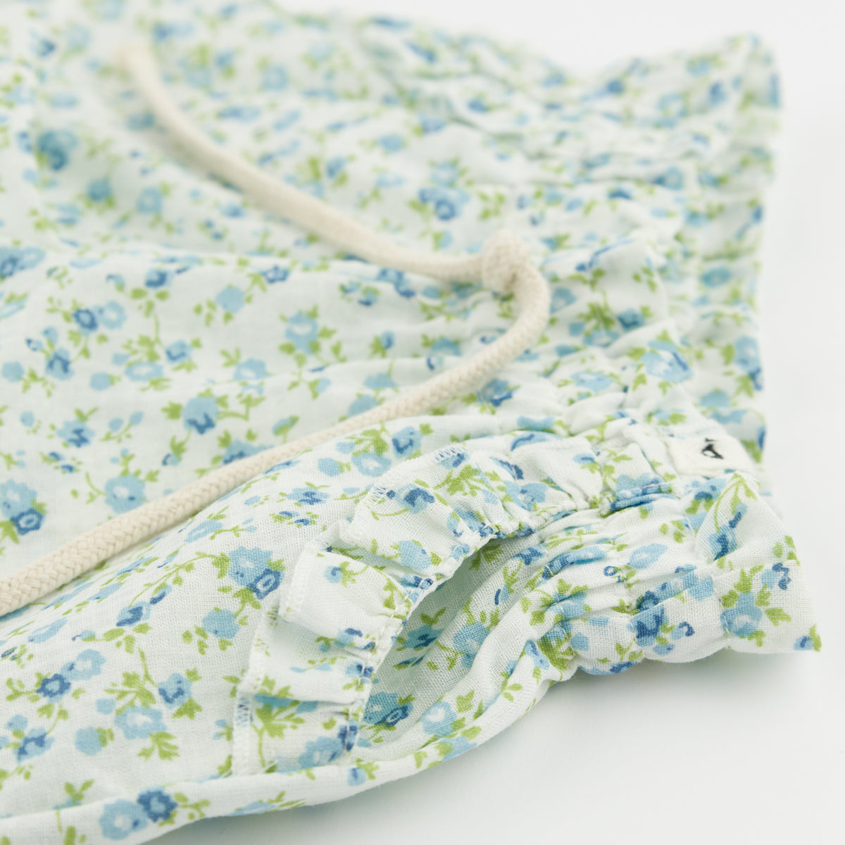 oh baby! Delilah Ruffle Short - Poppy Sprig - Sky Blue - Close