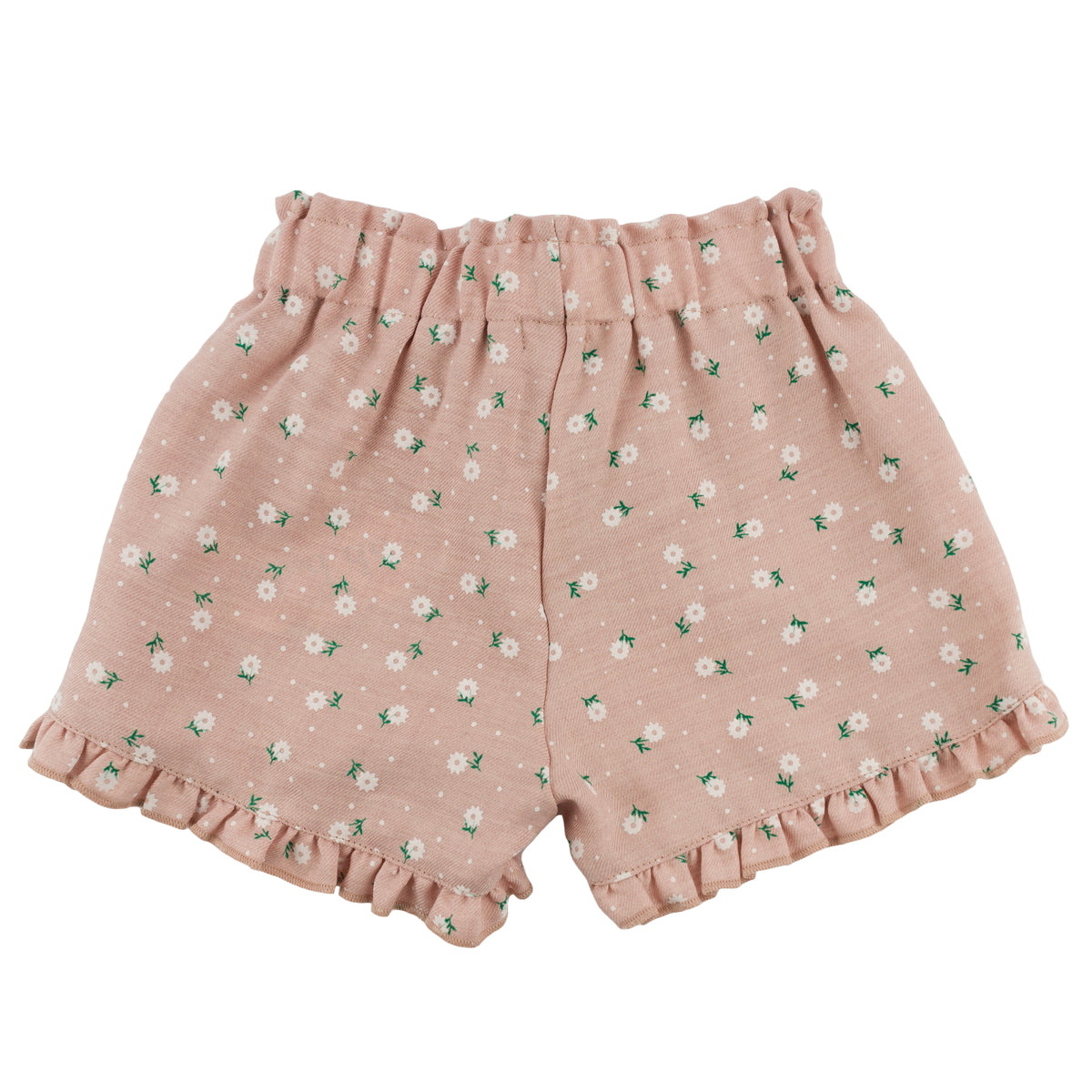 oh baby! Libby Ruffle Short - Sunbursts Flower Print - Blush - Back