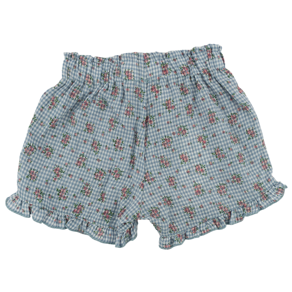 oh baby! Libby Ruffle Short - Dahlia - Denim - Back