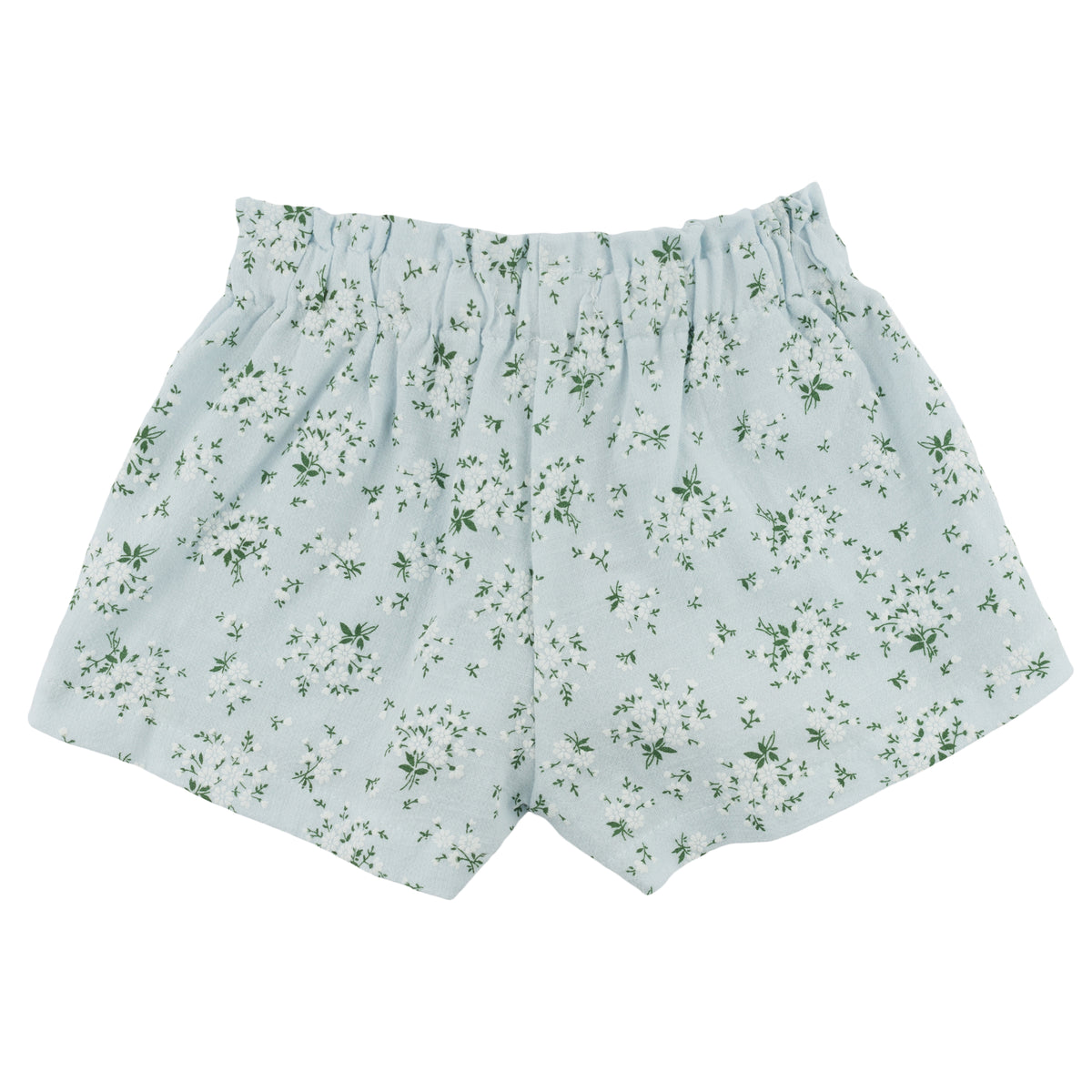 oh baby! Libby Pocket Short - Apple Blossom - Sky Blue - Back