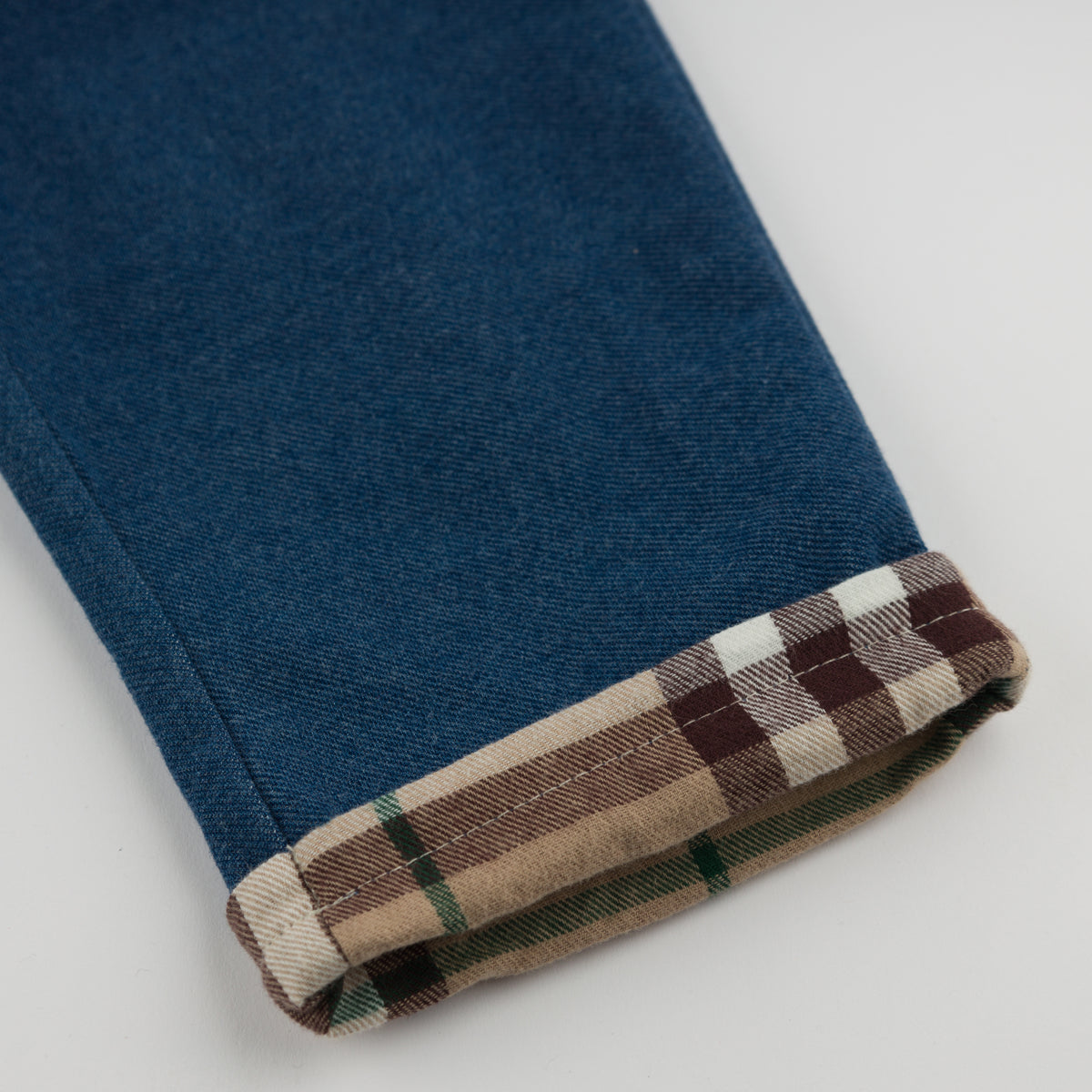oh baby! Denim Jeans - Forest Mini Tartan Lined - Dark Wash - Cuff