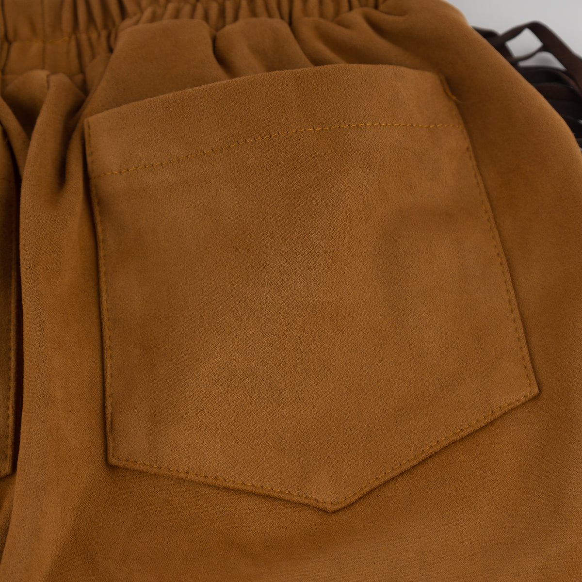 oh baby! Ultrasuede Fringe Riding Pants - Caramel - Back Pocket
