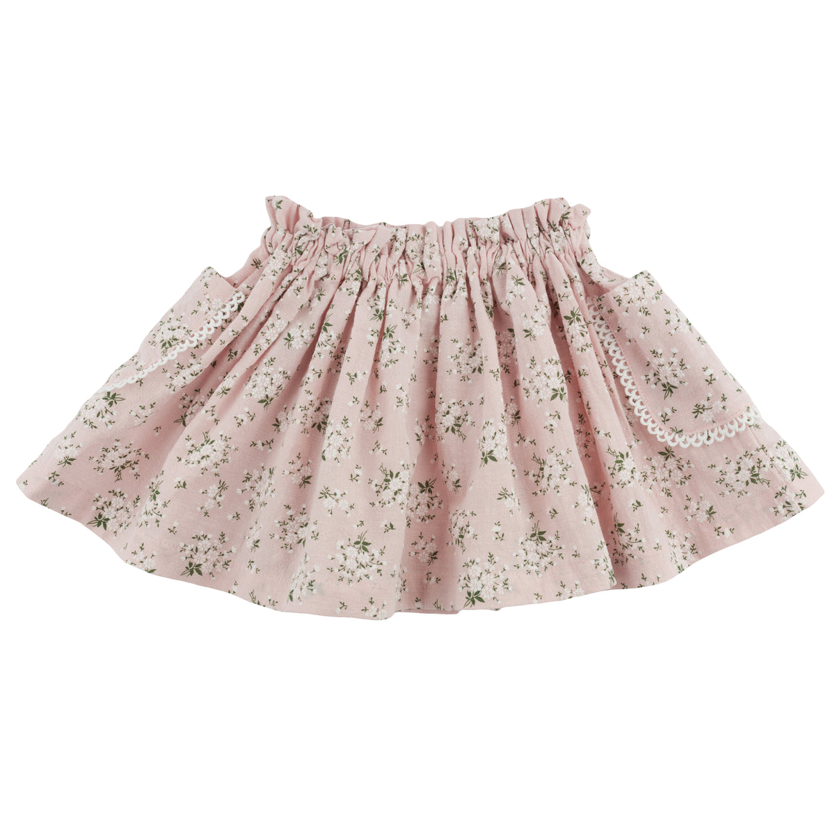 oh baby! Side Pocket Flora Skirt - Apple Blossom - Pale Pink - Back