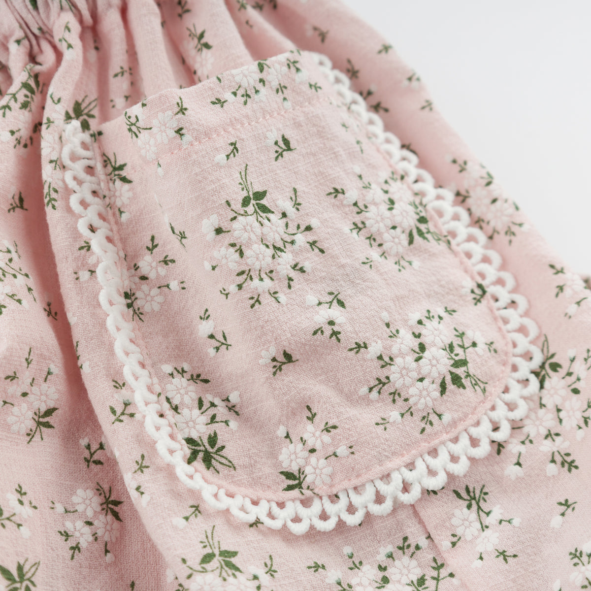 oh baby! Side Pocket Flora Skirt - Apple Blossom - Pale Pink - Pocket