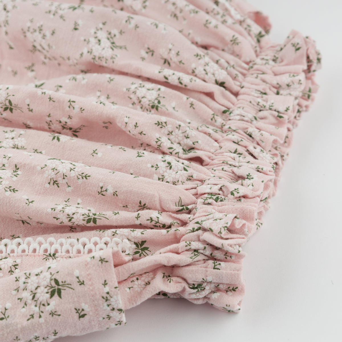 oh baby! Side Pocket Flora Skirt - Apple Blossom - Pale Pink - Waist