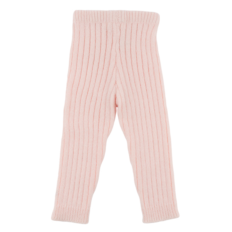 oh baby! Scandi Ribbed Knit Leggings - Baby Pink - Back