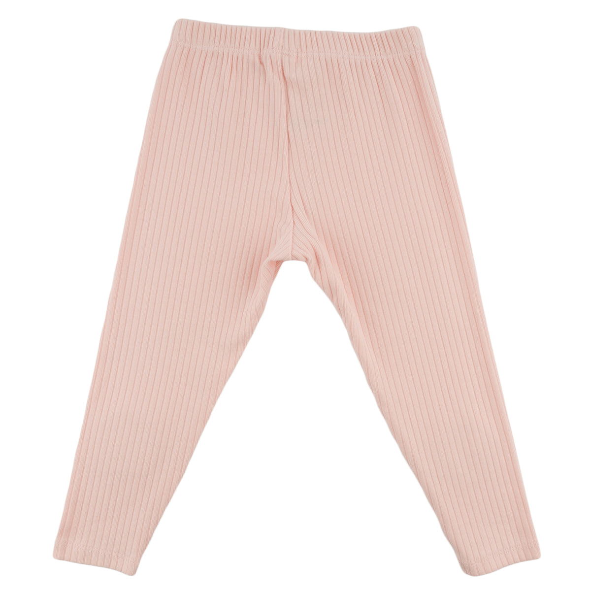 oh baby! Ribbed Leggings - Chenille Daisy Patch Knees - Ballet Pink - Back