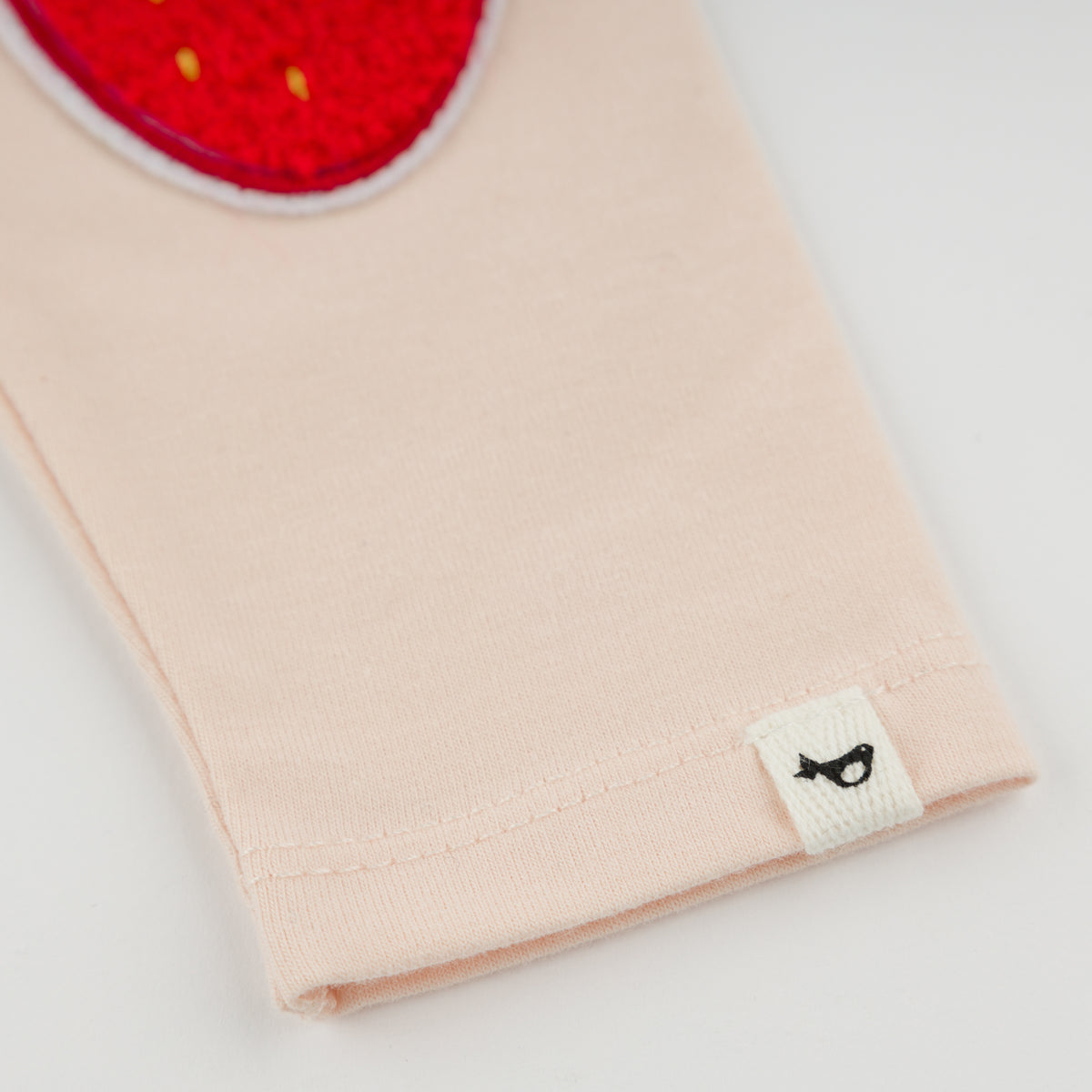 oh baby! Leggings - Strawberry Chenille Patch - Barely Pink