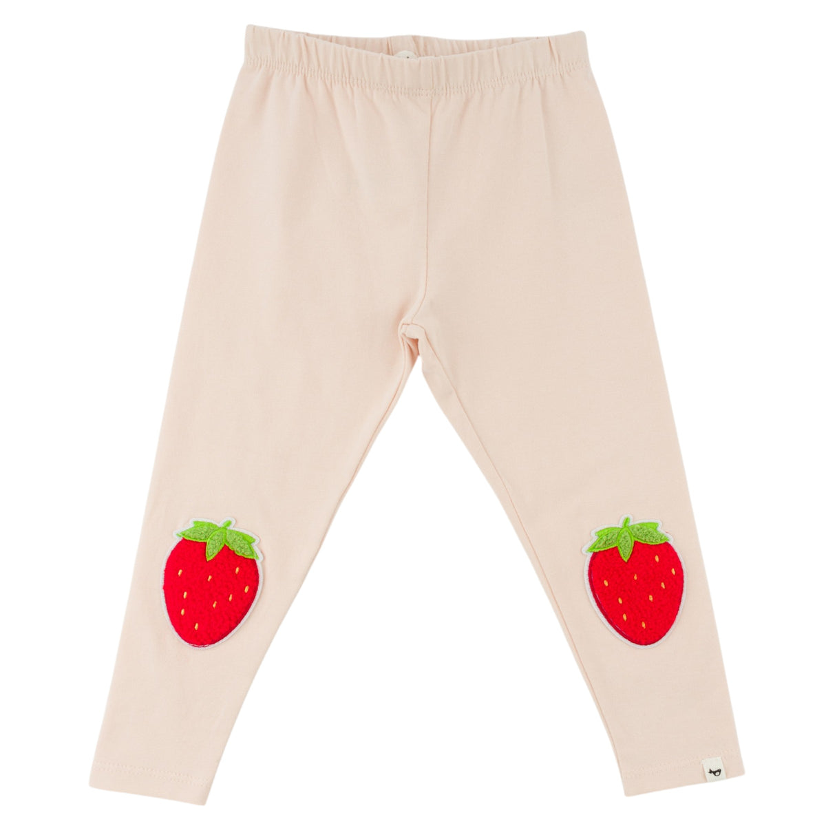 oh baby! Leggings - Strawberry Chenille Patch - Barely Pink