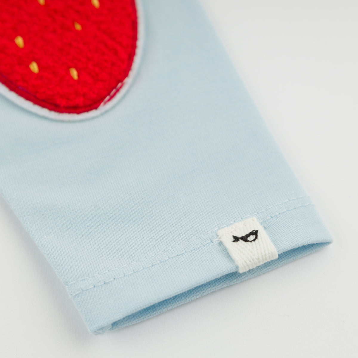 oh baby! Leggings - Strawberry Chenille Patch - Sky Blue