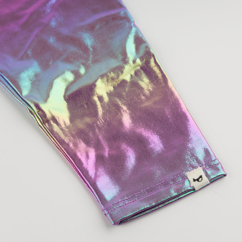 oh baby! Metallic Leggings - Iridescent Pink - Leg with Logo