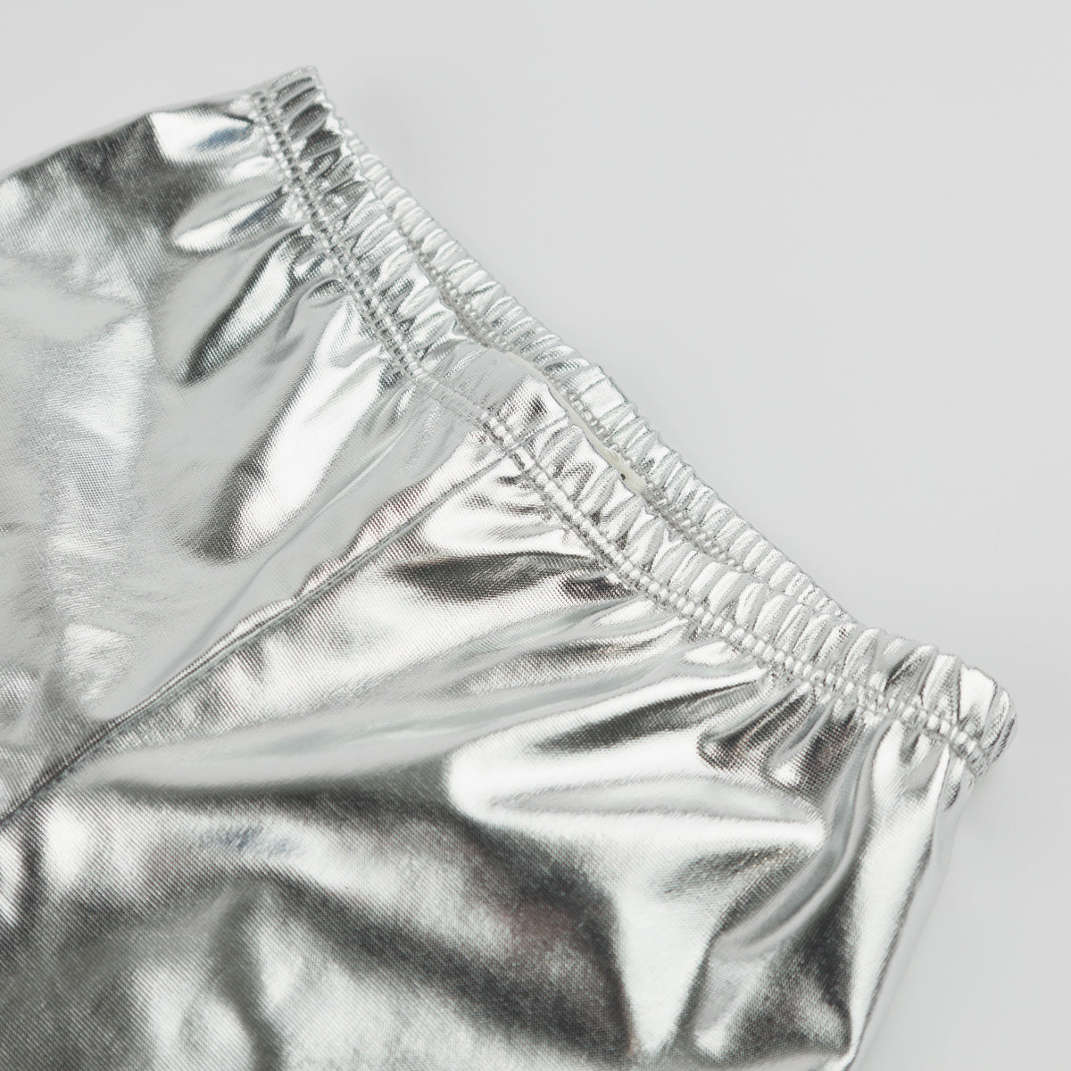 oh baby! Metallic Legging - Silver - Elastic Waist