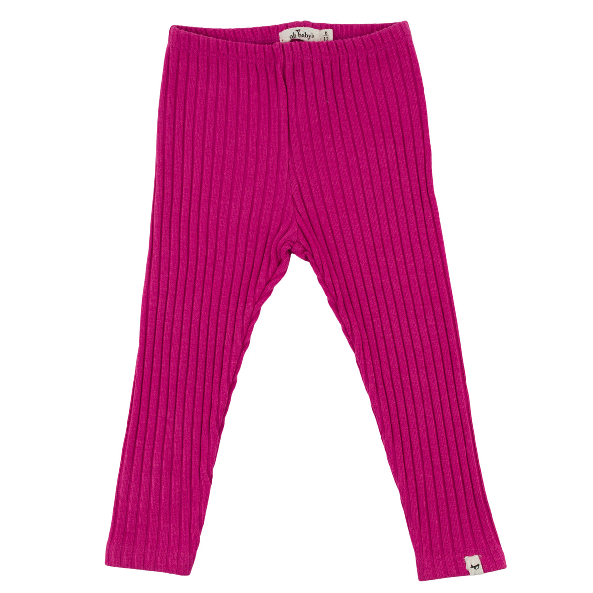 oh baby! Wide Rib Plain Legging - Hot Pink