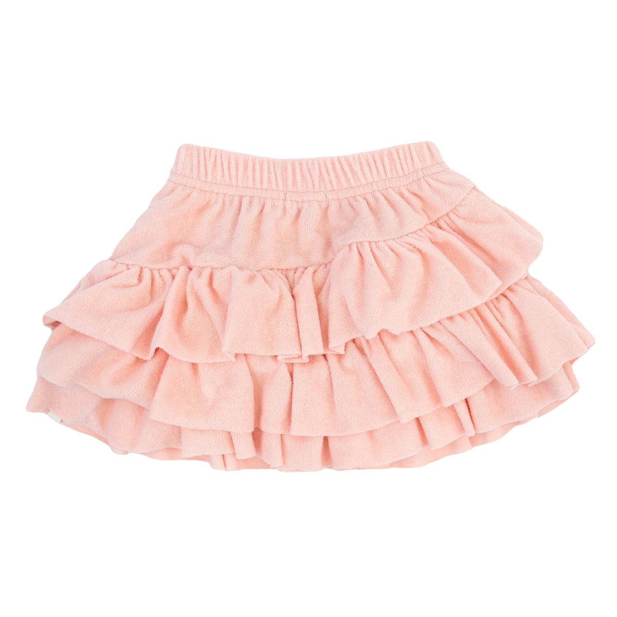 oh baby! Terry Asymetric Layered Skirt - Pale Pink