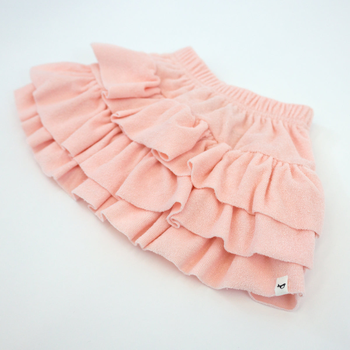 oh baby! Terry Asymetric Layered Skirt - Pale Pink