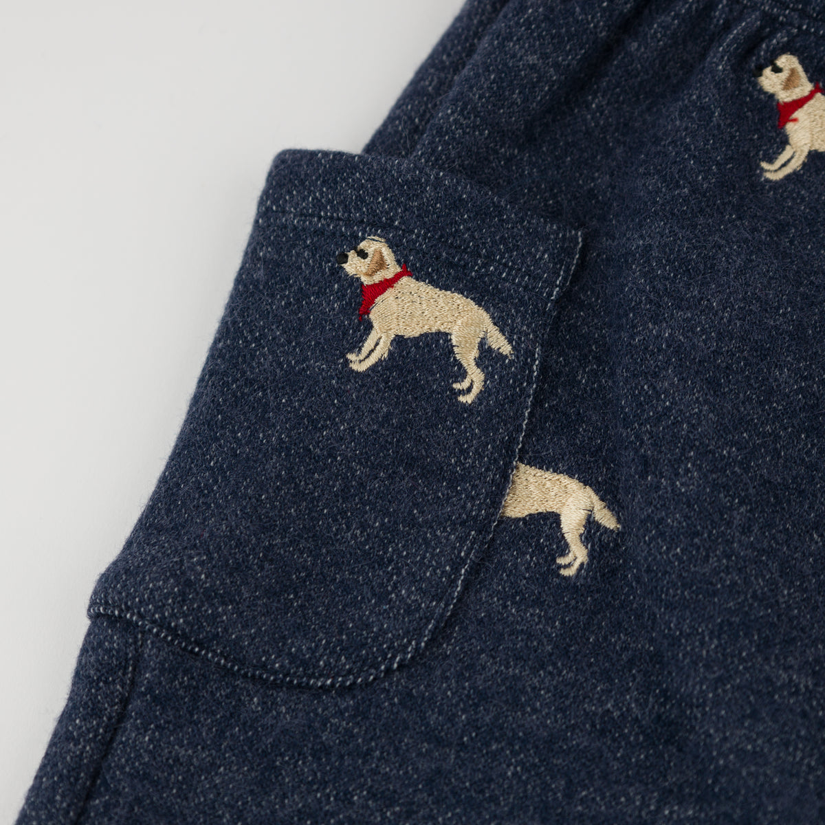 oh baby! Side Pocket Pant - Labs Embroidered - Navy Heather - Pocket