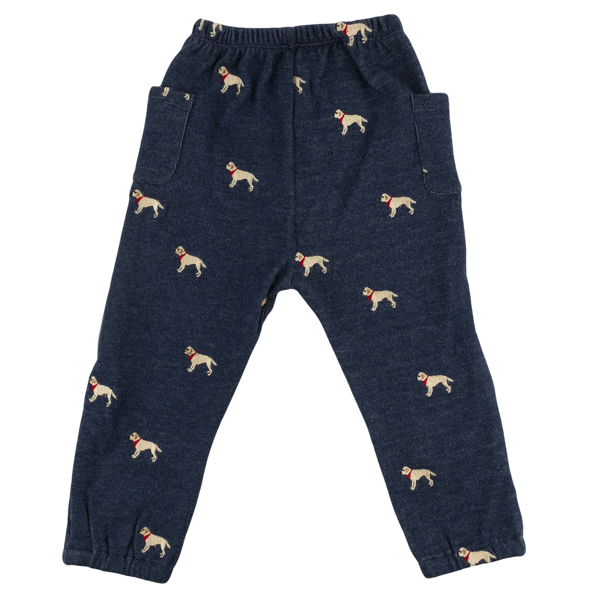 oh baby! Side Pocket Pant - Labs Embroidered - Navy Heather - Back