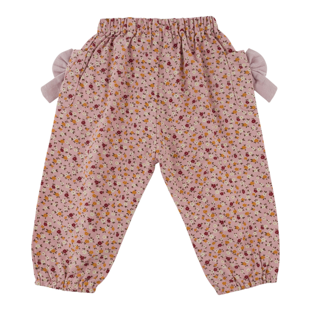 oh baby! Side Pocket Pant With Bows - Daffodils - Blush - Back