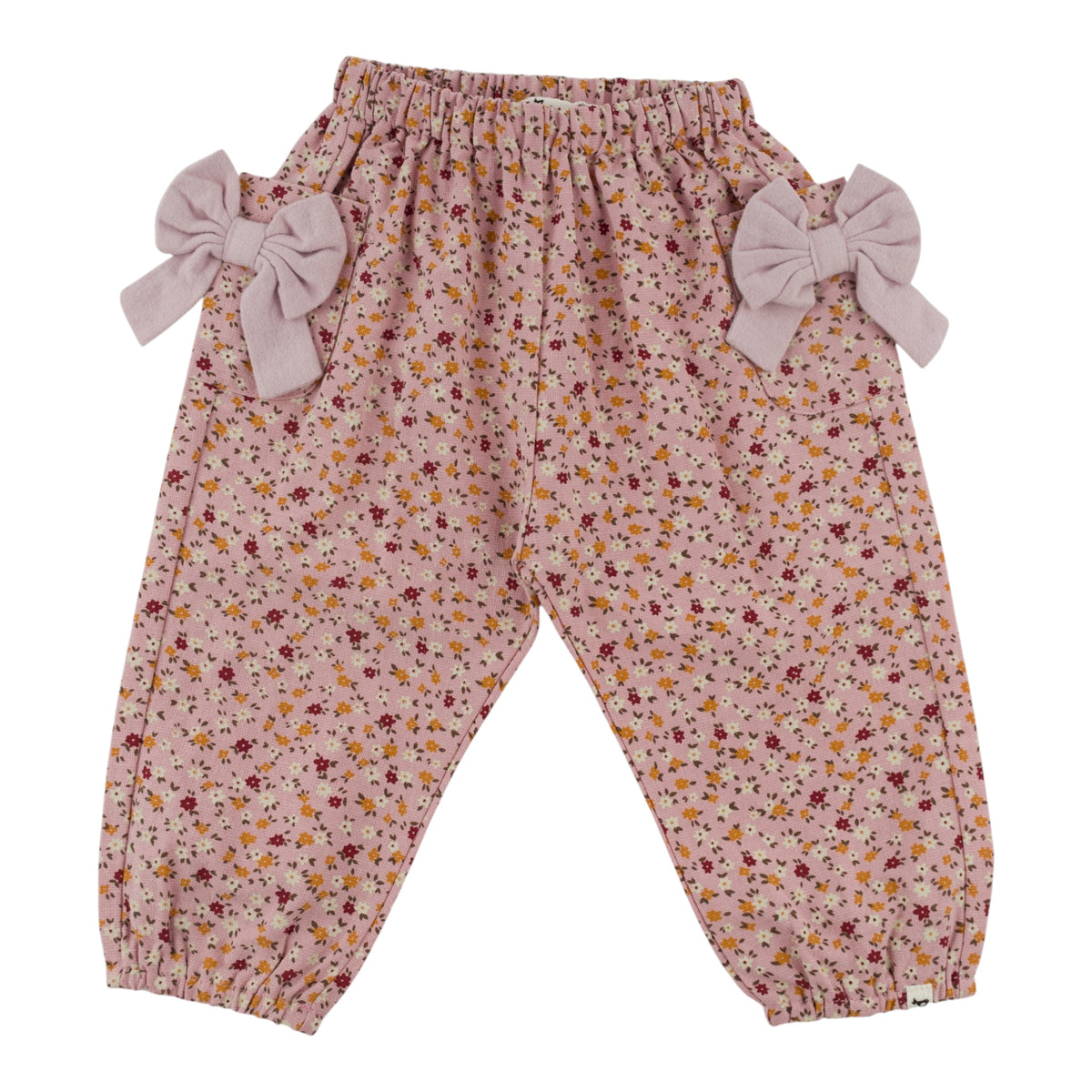 oh baby! Side Pocket Pant With Bows - Daffodils - Blush